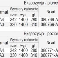 STOJAK Z TABLICĄ ZATRZASKOWĄ - PROFIL 25MM