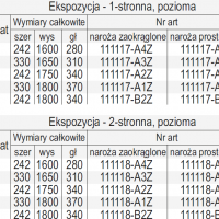 STOJAK TABLICĄ ZATRZASKOWĄ W POZIOMIE, PROFIL 20MM