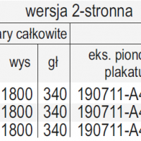 STOJAK WIELOTABLICOWY A4, WERSJA: 2-STRONNA