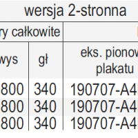 STOJAK Z TABLICAMI NA PLAKATY A4 I FOLDERY, WERSJA 2-STRONNA