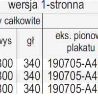 STOJAK Z TABLICAMI NA PLAKATY A4 I FOLDERY, WERSJA 1-STRONNA