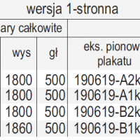 STOJAK NA PLAKAT Z KIESZENIAMI NA FOLDERY A4, 1-STRONNY