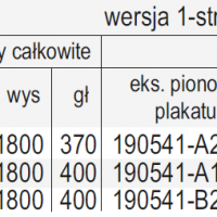 STOJAK NA PLAKAT Z KIESZENIĄ KASKADOWĄ, 1-STRONNY