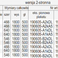 STOJAK NA PLAKAT Z KIESZENIAMI NA FOLDERY, 2-STRONNY