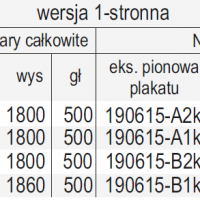 STOJAK NA PLAKAT Z KIESZENIAMI NA FOLDERY A4, 1-STRONNY