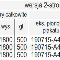 STOJAK WIELOTABLICOWY A4, WERSJA: 2-STRONNA