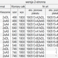 STOJAK NA PLAKAT I FOLDERY Z KIESZENIĄ, 2-STRONNY