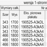 STOJAK NA PLAKAT I FOLDERY Z KIESZENIĄ, 1-STRONNY