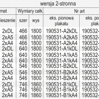 STOJAK NA PLAKAT I FOLDERY Z KIESZENIĄ, 2-STRONNY