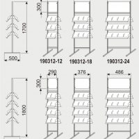 STOJAK NA PLAKAT I FOLDERY DL (1/3A4), 2-STRONNY.