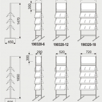 STOJAK NA PLAKAT I FOLDERY A4, 2-STRONNY